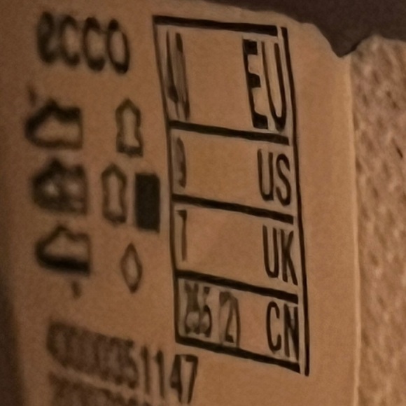 Ecco Mens Sz 9 Gray Leather Lace Up Casual Sneaker Shoes - Picture 4 of 7